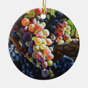 Weintrauben Keramik Ornament