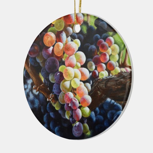 Weintrauben Keramik Ornament (Links)