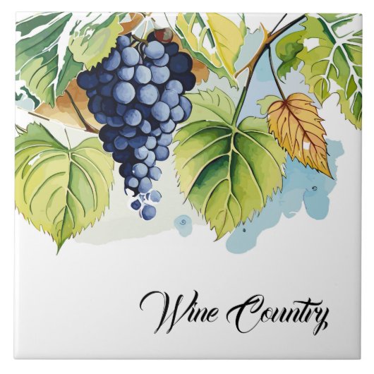 Weintrauben Land Weintrauben Tile Fliese (Vorderseite)