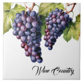 Weintrauben Land Weintrauben Tile Fliese (Vorderseite)