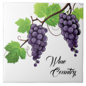 Weintrauben Land Weintrauben Tile Fliese (Vorderseite)