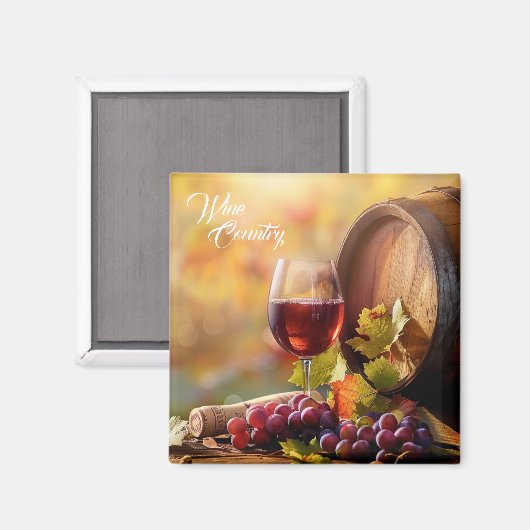 Weintrauben Magnet (Vorderseite/Rückseite)