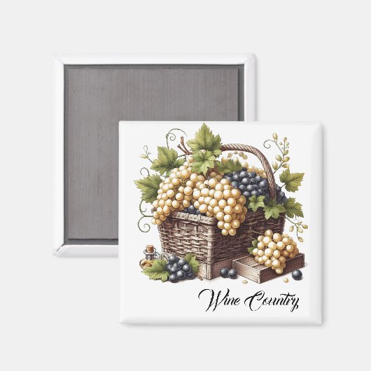 Weintrauben Magnet (Vorderseite/Rückseite)