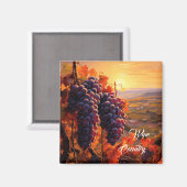 Weintrauben Magnet (Vorderseite/Rückseite)