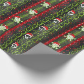 Weintrauben O'Death Christmas Skull Skeleton Weihn Geschenkpapier (Ecke)