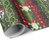 Weintrauben O'Death Christmas Skull Skeleton Weihn Geschenkpapier (Rolleneckpunkt)