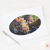 Weintrauben Ovaler Aufkleber (Umschlag)