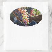 Weintrauben Ovaler Aufkleber (Tasche)