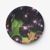 Weintrauben Pappteller (Vorderseite)