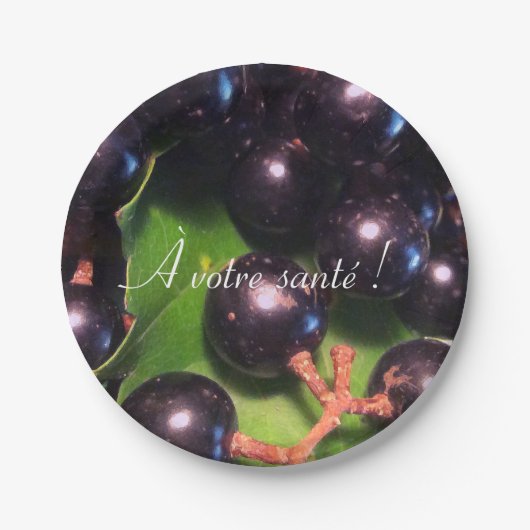 Weintrauben Pappteller (Vorderseite)