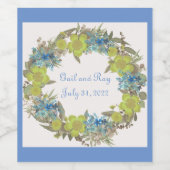 Weintrauben Personalisierte Blume Rot Weiß Weinetikett (Einzelnes Label)