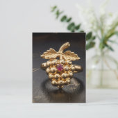 Weintrauben Postkarte (Stehend Vorderseite)