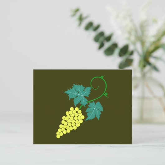 Weintrauben Postkarte (Stehend Vorderseite)