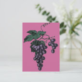 Weintrauben Postkarte (Stehend Vorderseite)