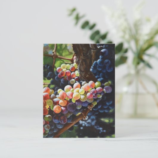 Weintrauben Postkarte (Stehend Vorderseite)