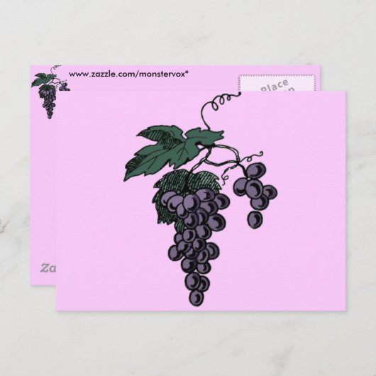 Weintrauben Postkarte (Vorne/Hinten)