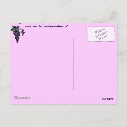 Weintrauben Postkarte (Rückseite)