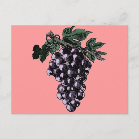 Weintrauben Postkarte (Vorderseite)