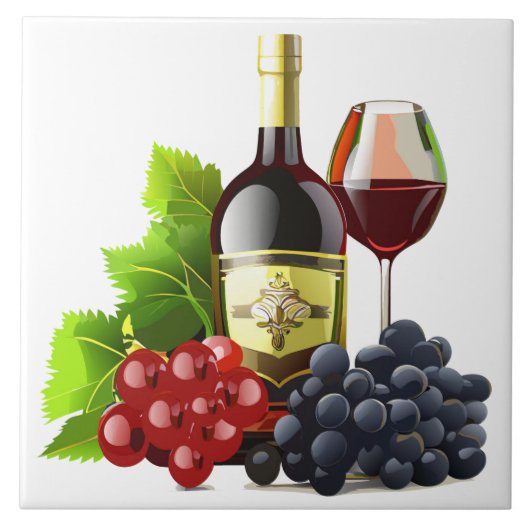 Weintrauben Print Tile Fliese (Vorderseite)