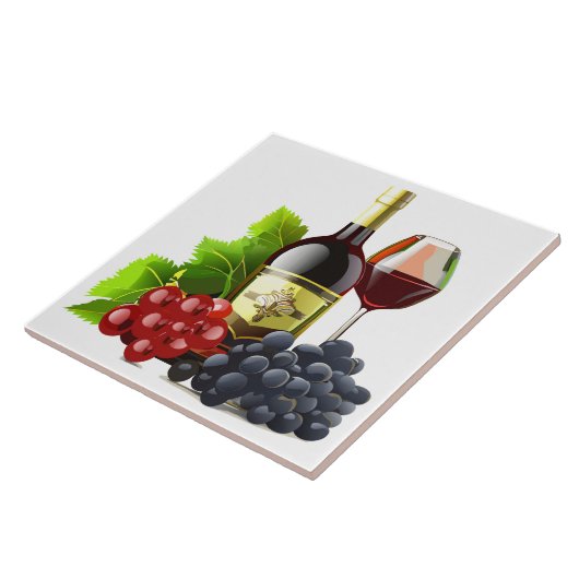 Weintrauben Print Tile Fliese (Seite)