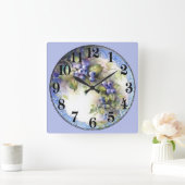 Weintrauben Quadratische Wanduhr (Zuhause)