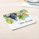 Weintrauben Rechteckiger Pappuntersetzer (angewinkelt)