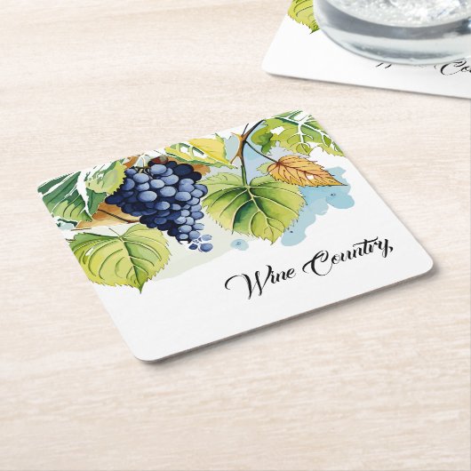 Weintrauben Rechteckiger Pappuntersetzer (angewinkelt)