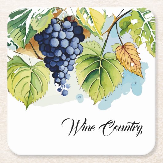 Weintrauben Rechteckiger Pappuntersetzer (Vorderseite)