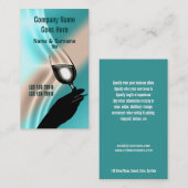 Weintrauben Sommelier aqua blue Visitenkarte (Vorne/Hinten)