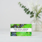 Weintrauben und Blätter Visitenkarte (Stehend Vorderseite)