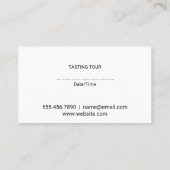 Weintrauben und Blätter Visitenkarte (Rückseite)