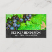 Weintrauben und Blätter Visitenkarte (Vorderseite)