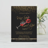Weintrauben und süße Lippen Lipsense Party Einladung (Stehend Vorderseite)