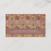 Weintrauben und Wein Visitenkarte (Rückseite)