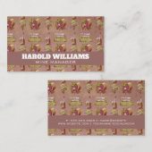 Weintrauben und Wein Visitenkarte (Vorne/Hinten)