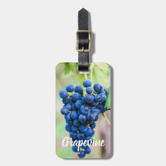 Weintrauben und Weinbaugeschenk Gepäckanhänger (Vorderseite vertikal)