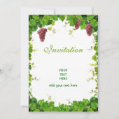 Weintrauben und Weintrauben Einladung (Vorderseite)