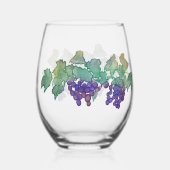 Weintrauben Ungezüchtetes Weinglas Ohne Stiel (Rückseite)