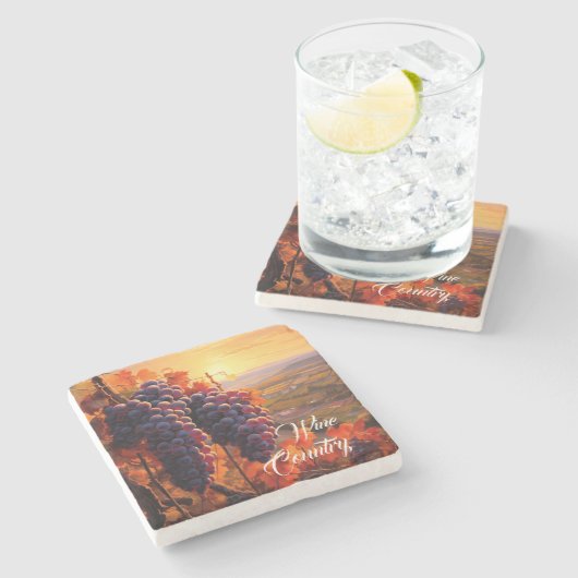 Weintrauben Untersetzer Stone (Seitenansicht)