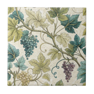 Weintrauben vintage elegante nahtlose Muster Fliese