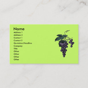 Weintrauben - Visitenkarten Visitenkarte