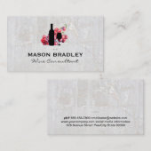 Weintrauben | Wein | Marmor Visitenkarte (Vorne/Hinten)