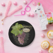 Weintrauben Weinberg Elegant Herr und Frau Wedding Pappteller (Party)