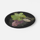 Weintrauben Weinberg Elegant Herr und Frau Wedding Pappteller (Schrägansicht)