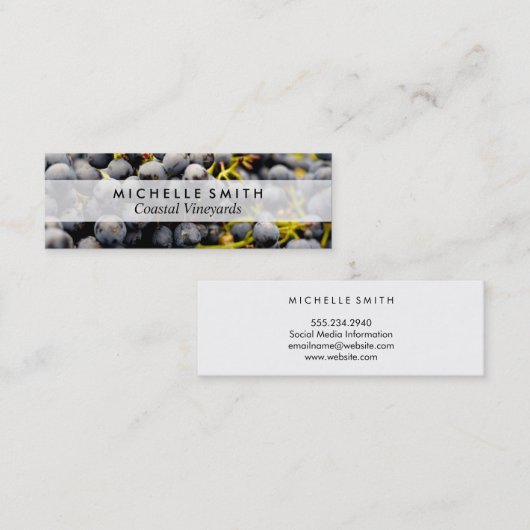 Weintrauben | Weinberg Mini Visitenkarte (Vorne/Hinten)