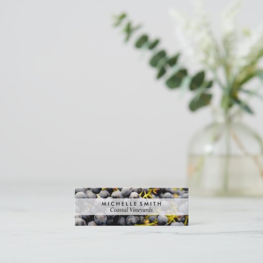 Weintrauben | Weinberg Mini Visitenkarte (Stehend Vorderseite)