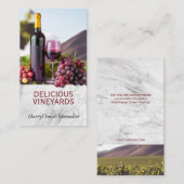 Weintrauben | Weinberg | Weinkeller Visitenkarte (Vorne/Hinten)