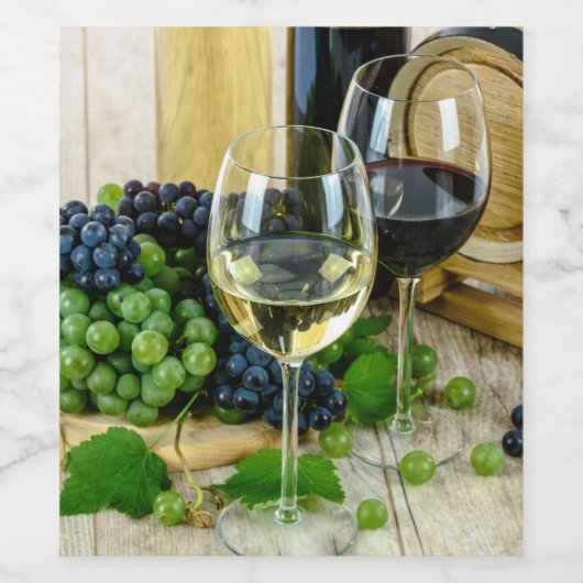 Weintrauben Weinetikett (Einzelnes Label)