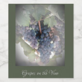 Weintrauben Weinetikett (Einzelnes Label)