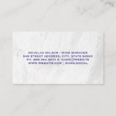 Weintrauben | Weinflasche Visitenkarte (Rückseite)